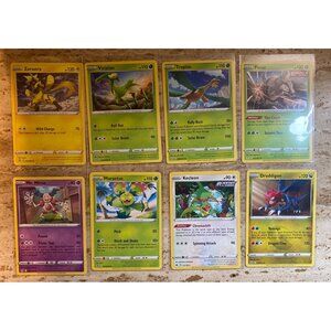 Pokemon Trading Card Lot With Virizion Basic Rare & More - 8 Cards Total